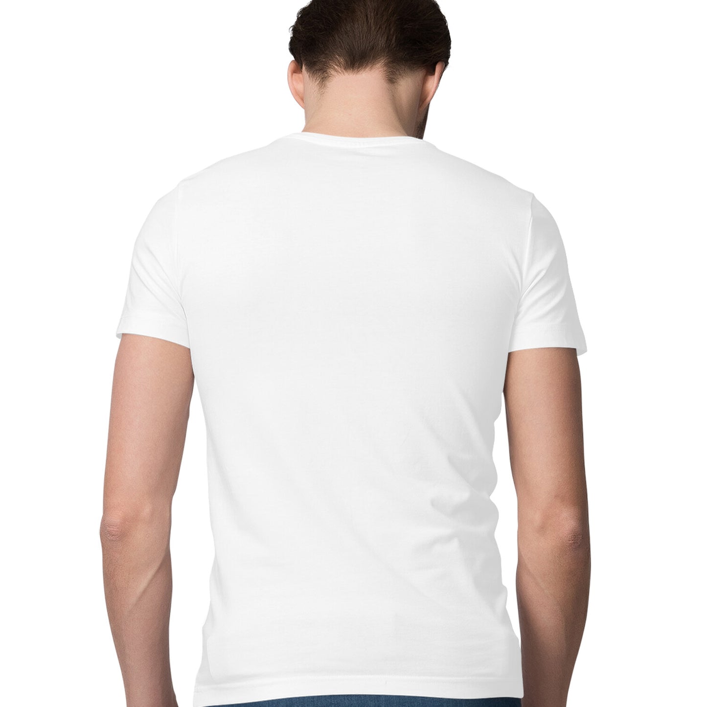 Men's White Graphic Printed T-shirt