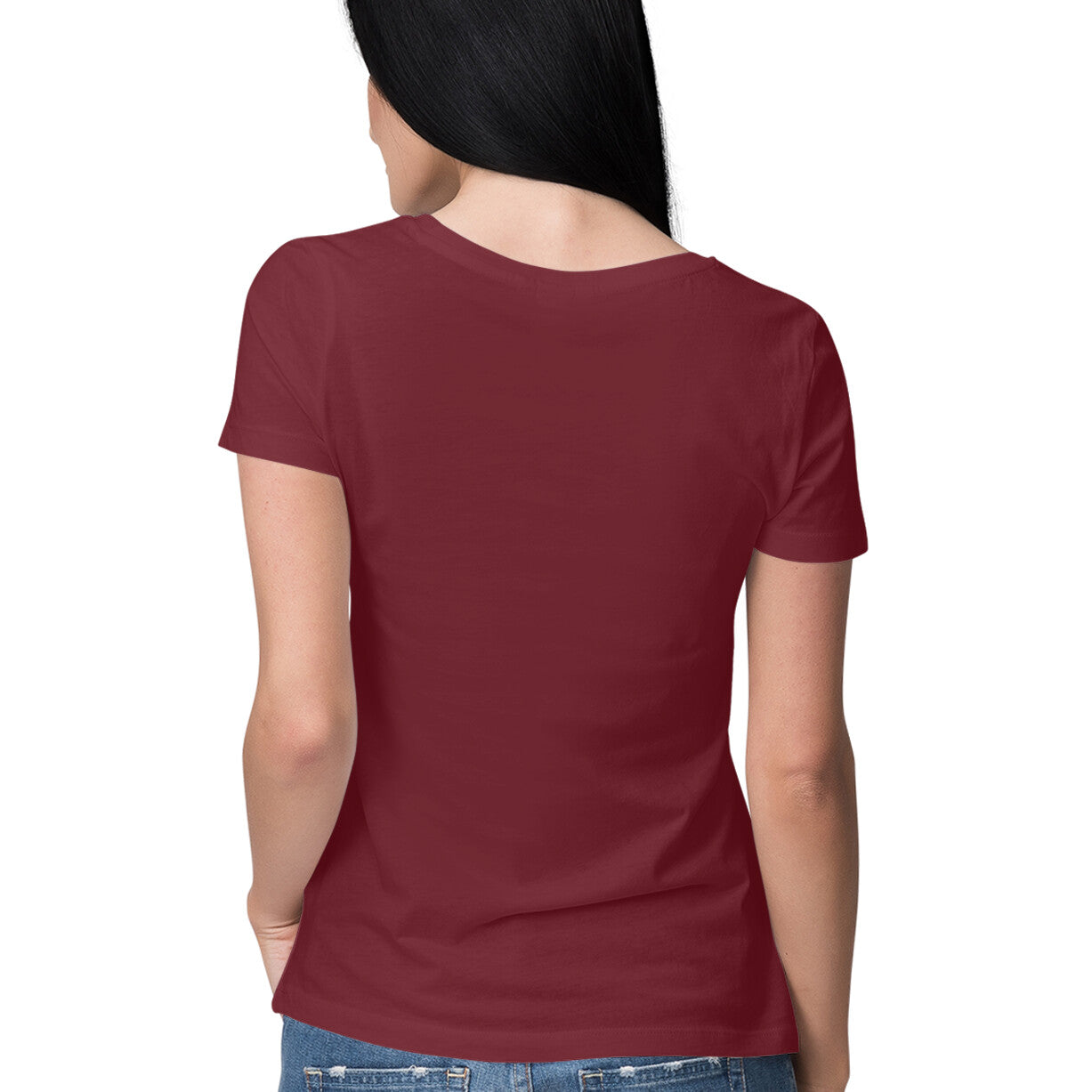 Women's Maroon Graphic Printed T-shirt