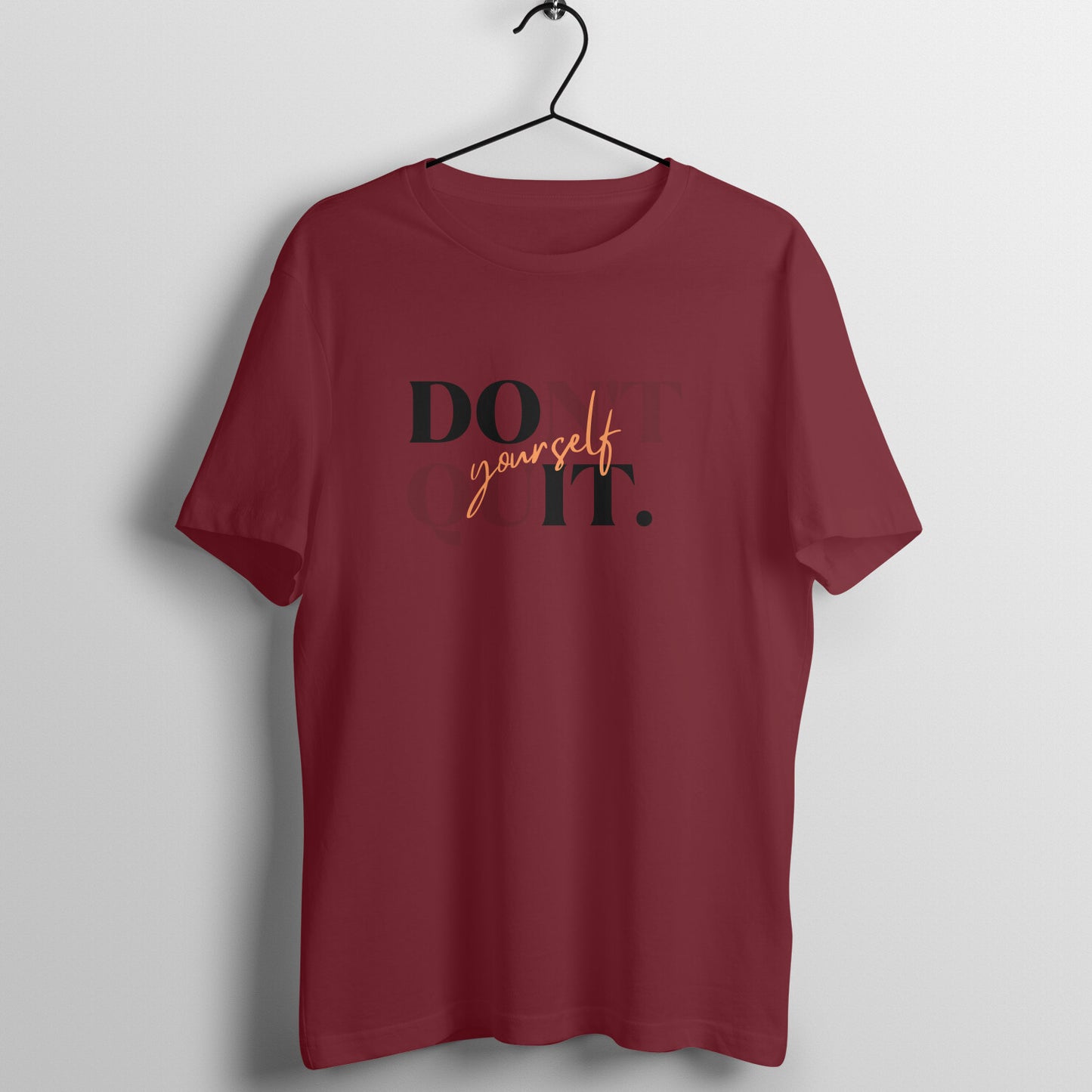 Men's Maroon Graphic Printed T-shirt