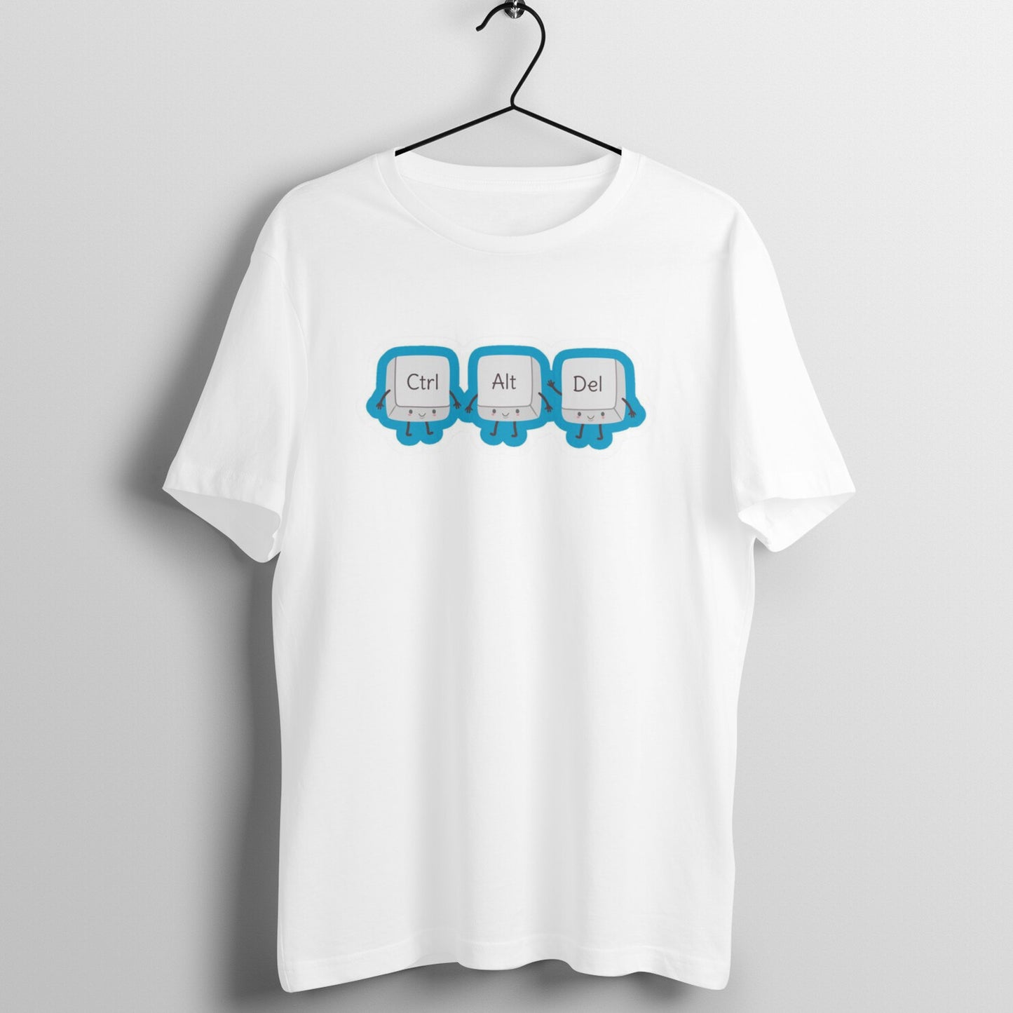 Men's White Graphic Printed T-shirt