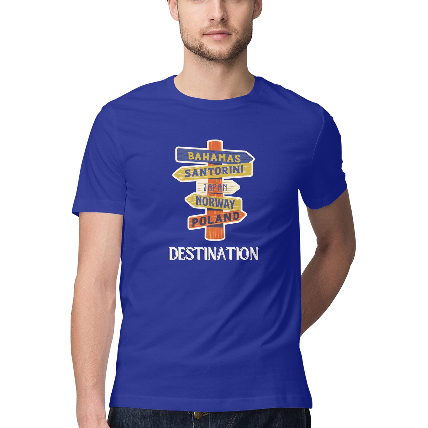 Men's Green Graphic Printed T-shirt