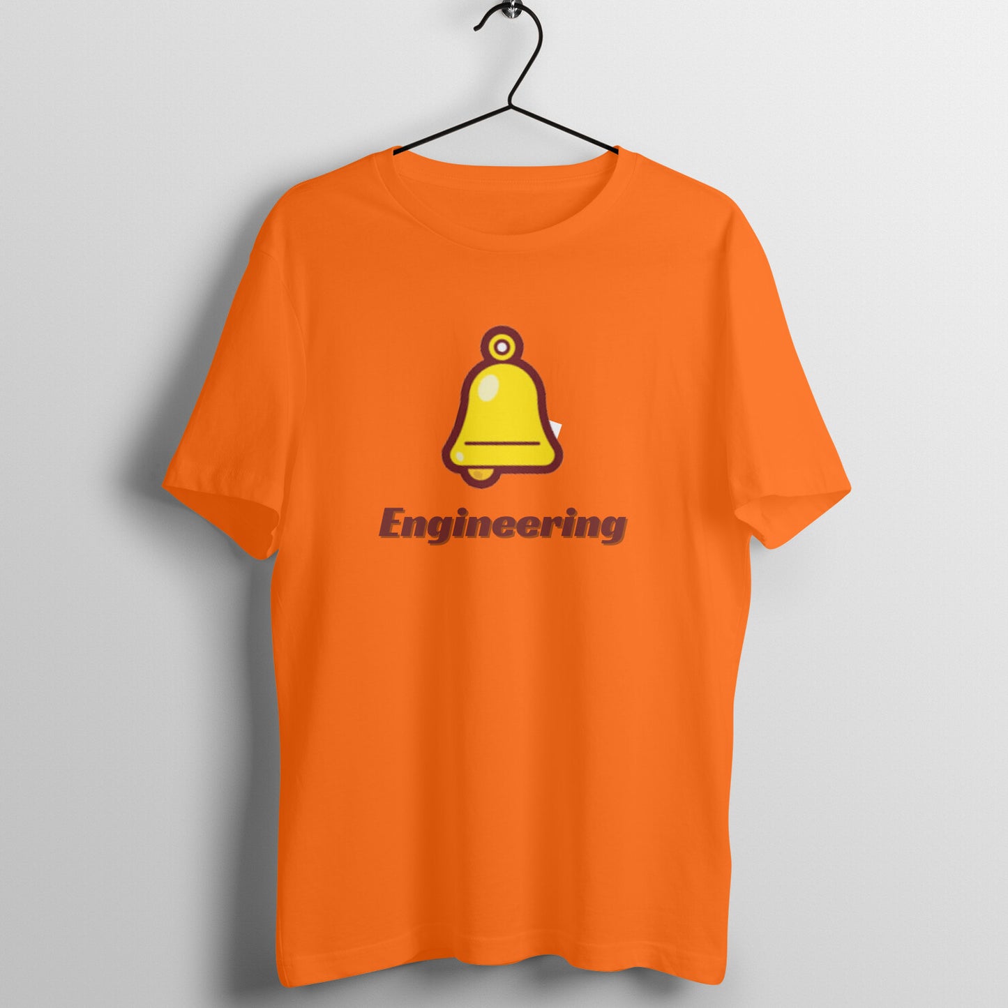 Men's Orange Graphic Printed T-shirt