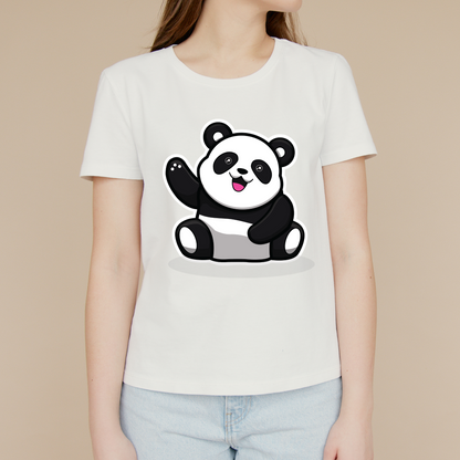 Women's White Graphic Printed T-shirt,