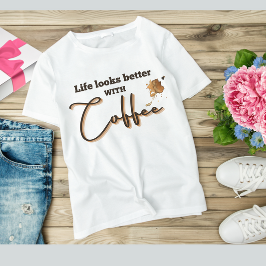 Women's White Graphic Printed T-shirt,