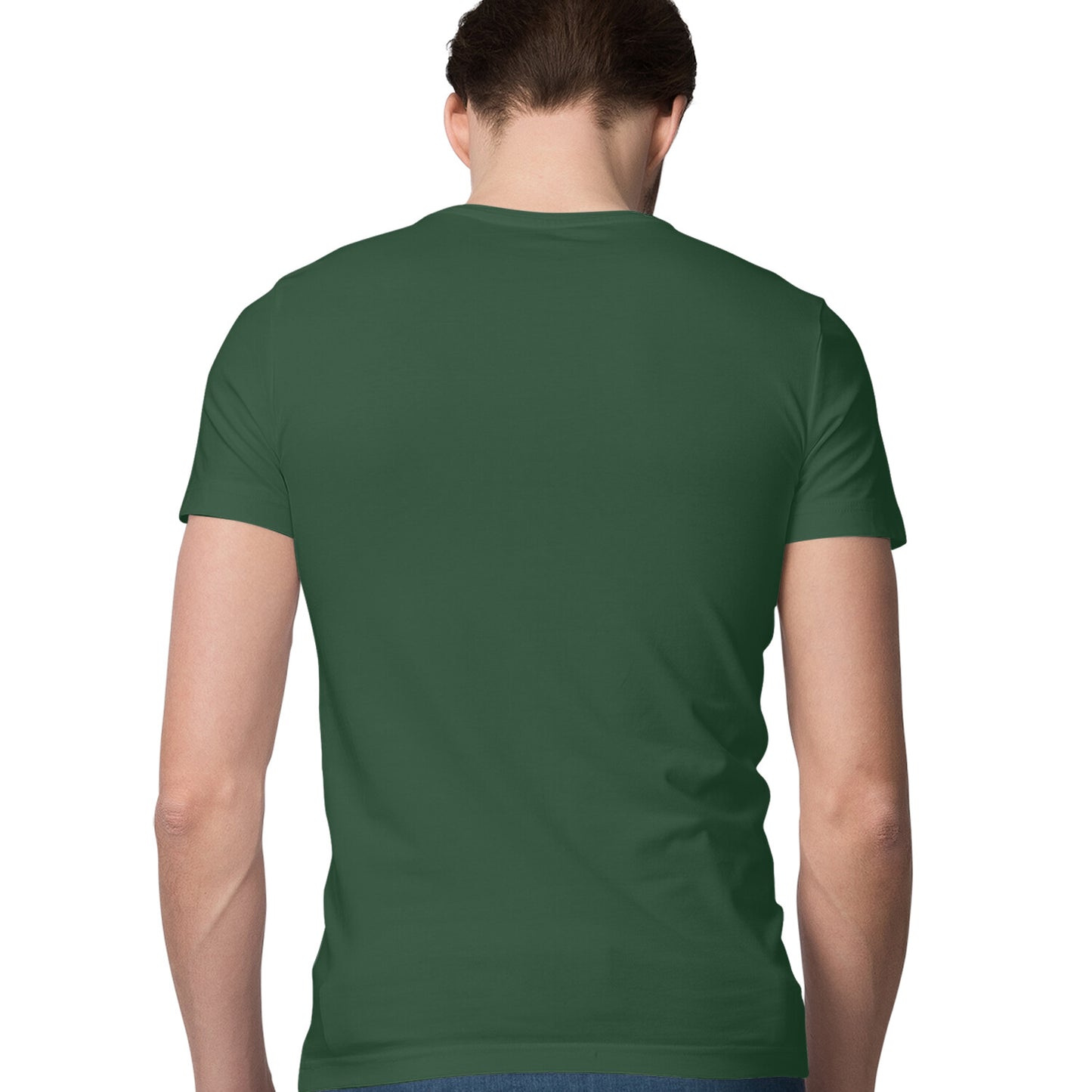 Men's  Olive Green Graphic Printed T-shirt