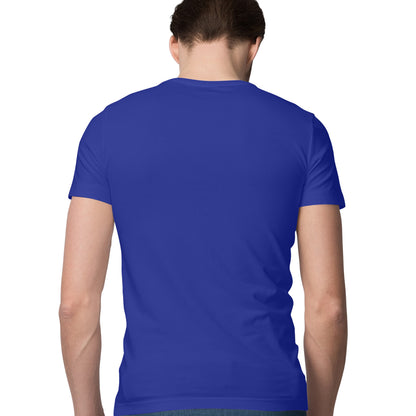 Men's Royal Blue Graphic Printed T-shirt
