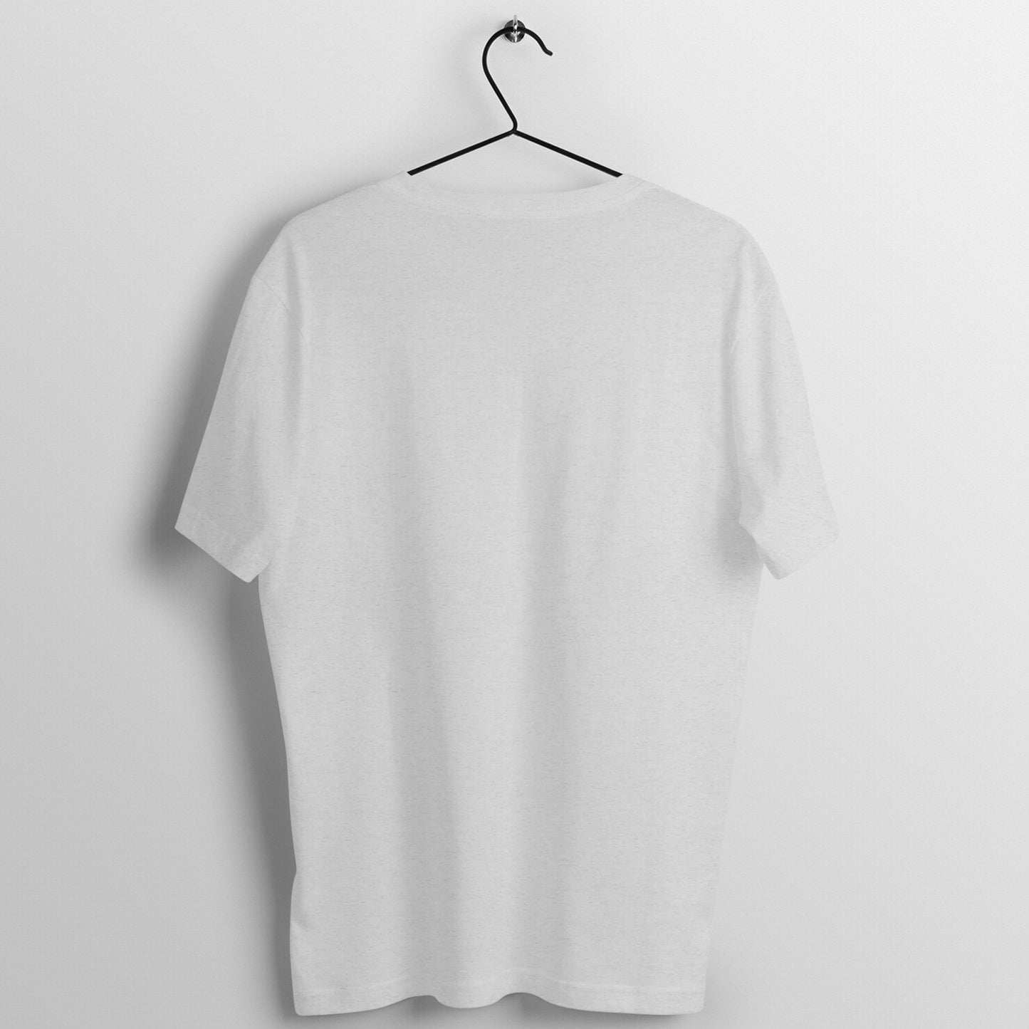 Men's Melange Gray Graphic Printed T-shirt
