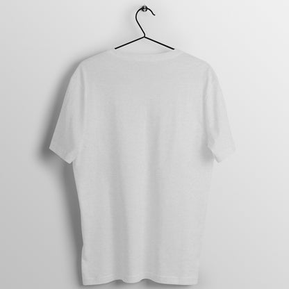Men's Melange Gray Graphic Printed T-shirt