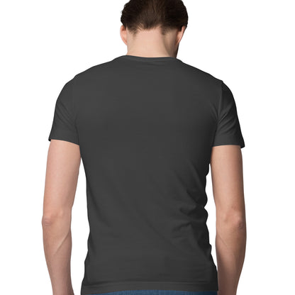 Men's  Black Graphic Printed T-shirt