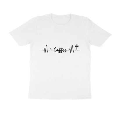 Men's White Coffee Graphic Printed T-shirt