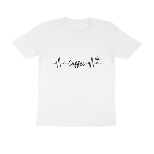 Men's White Coffee Graphic Printed T-shirt