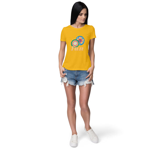 women's Yellow Graphic Printed T-shirt