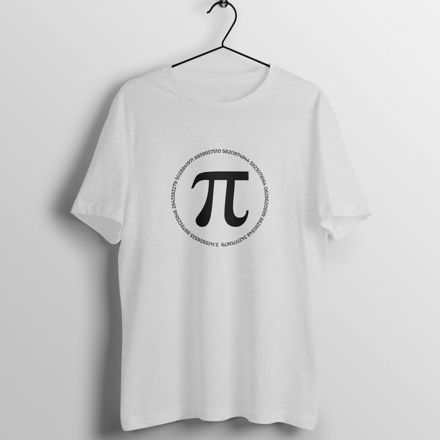 Men's Melange Gray Graphic Printed T-shirt