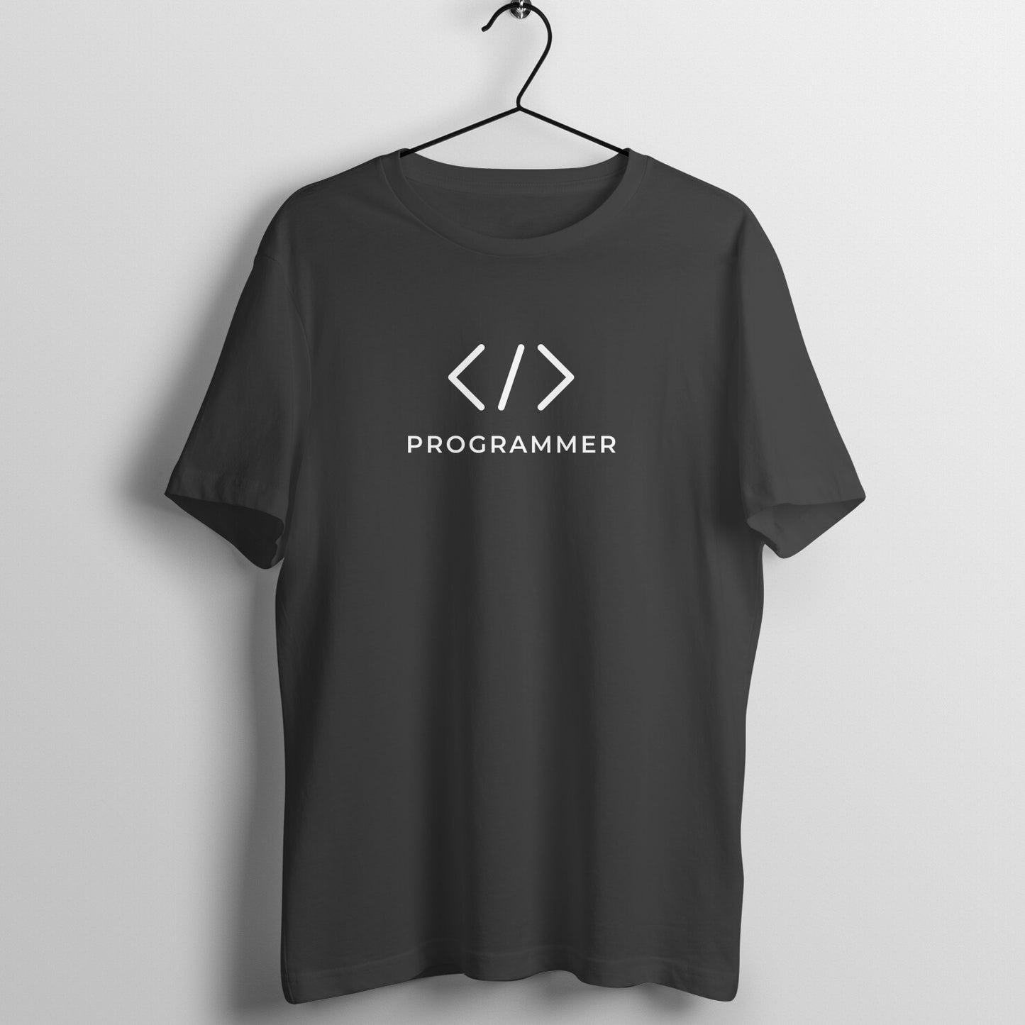 Men's  Black Graphic Printed T-shirt